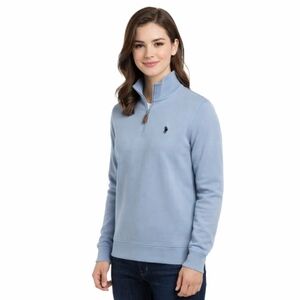 Polo ($207) U.S. Polo Assn. Light Blue Quarter-Zip Sweatshirt